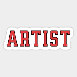 Artist University Text Sticker